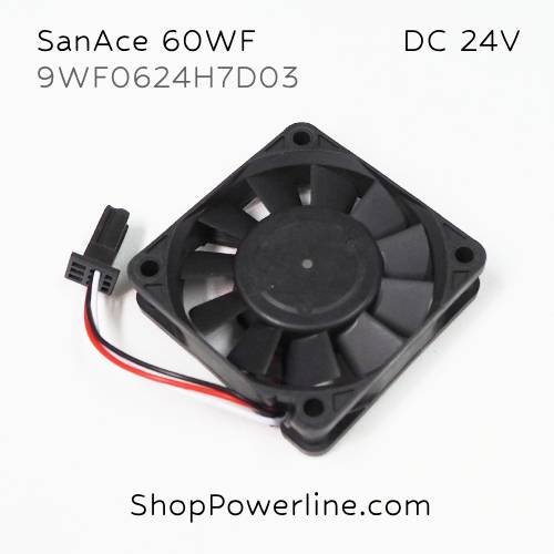 พัดลม Fan SanAce60WF (9WF0624H7D03, A90L-0001-0511) DC24V 60x60x15mm 0.12A (3wire Fanuc Plug)