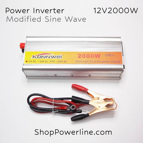 เครื่องแปลงไฟ Power Inverter 12VDC to 220VAC 2000W (Modified Sine Wave)