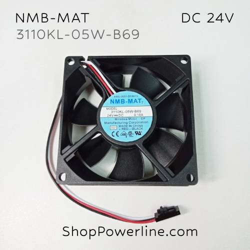 พัดลม Fan NMB-MAT (3110KL-05W-B69, A90L-0001-0530/70) DC24V 80x80x25mm 0.18A (3wire Dupont Plug)