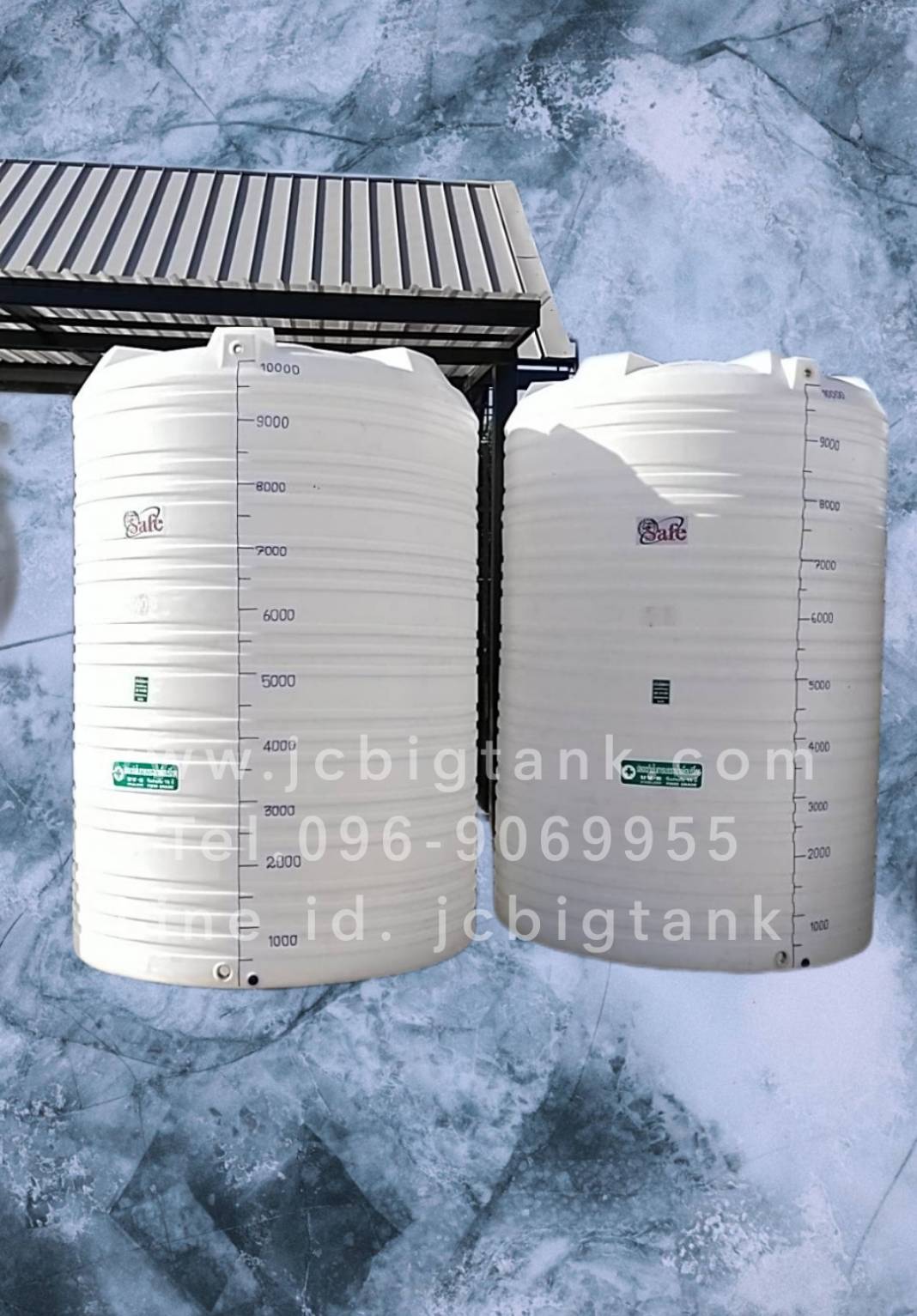 ถังน้ำ SAFE สีขาว ขนาด 100-10,000 ลิตร