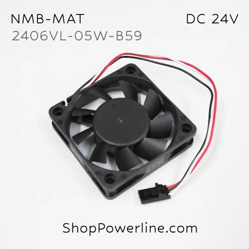 พัดลม Fan NMB-MAT (2406VL-05W-B59, A90L-0001-0529#135) DC24V 60x60x15mm 0.09A (3wire Dupont Plug)