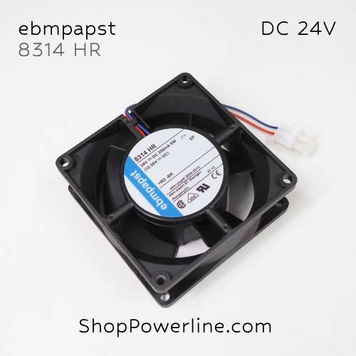 พัดลม Fan ebmpapst (8314HR) DC24V 80x80x32mm 0.25A 6W (2wire White D3 Plug)
