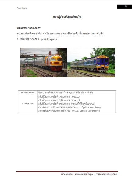 โหลดแนวข้อสอบ เจ้าหน้าที่ธุรการ ฝ่ายโครงสร้างพื้นฐาน การรถไฟแห่งประเทศไทย