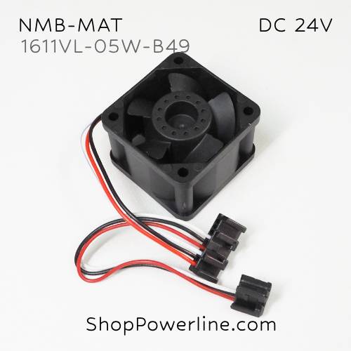 พัดลม Fan NMB-MAT (1611VL-05W-B49, A90L-0001-0580#B) DC24V 40x40x28mm 0.07A (3wire Fanuc Special Plug)