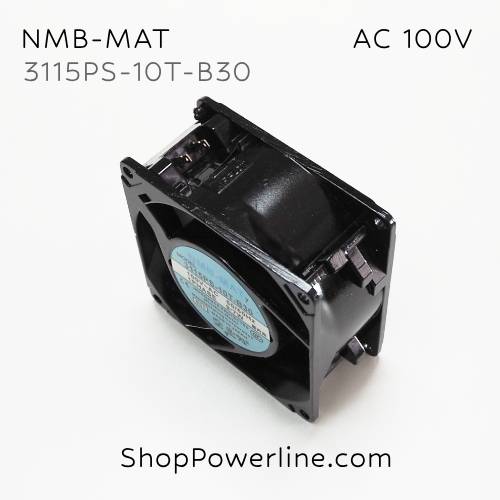 พัดลมใบพัดโลหะ Fan NMB-MAT (3115PS-10T-B30) AC100V 80x80x38mm 9/7W (2pin)