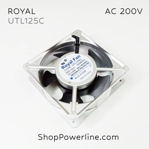 พัดลม Fan ROYAL (UTL125C) AC200V 120x120x38mm 15/14W (2pin)