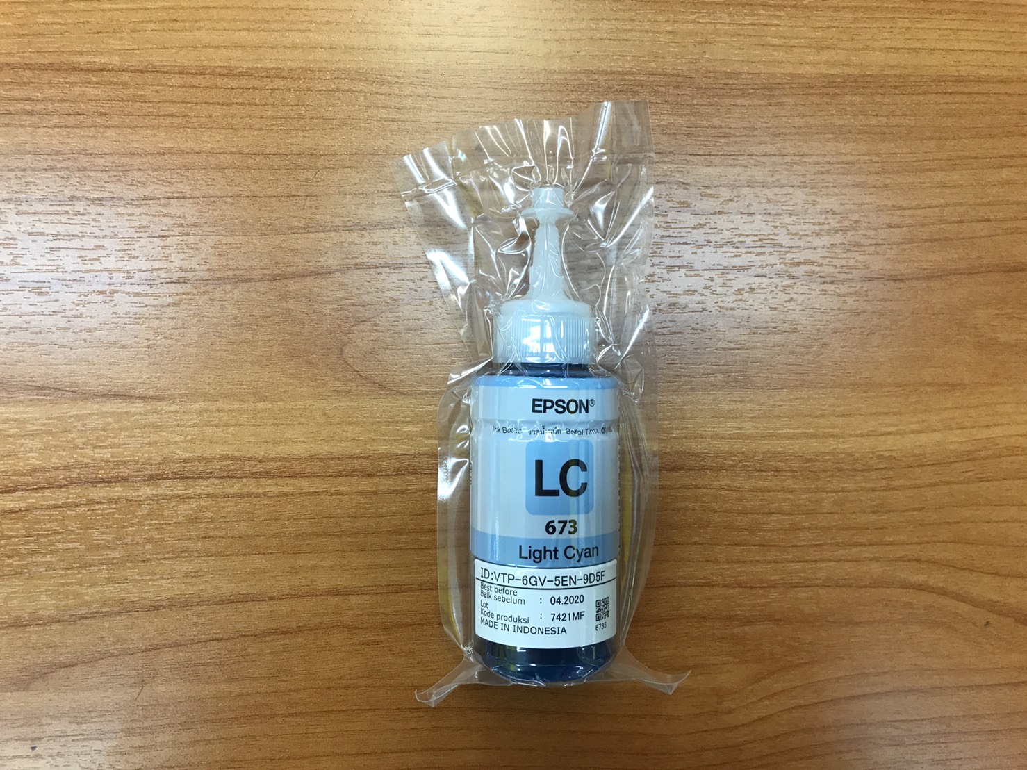 น้ำหมึกปริ้นเตอร์แท้ EPSON เบอร์ 673 LC (สีน้ำเงินอ่อน)