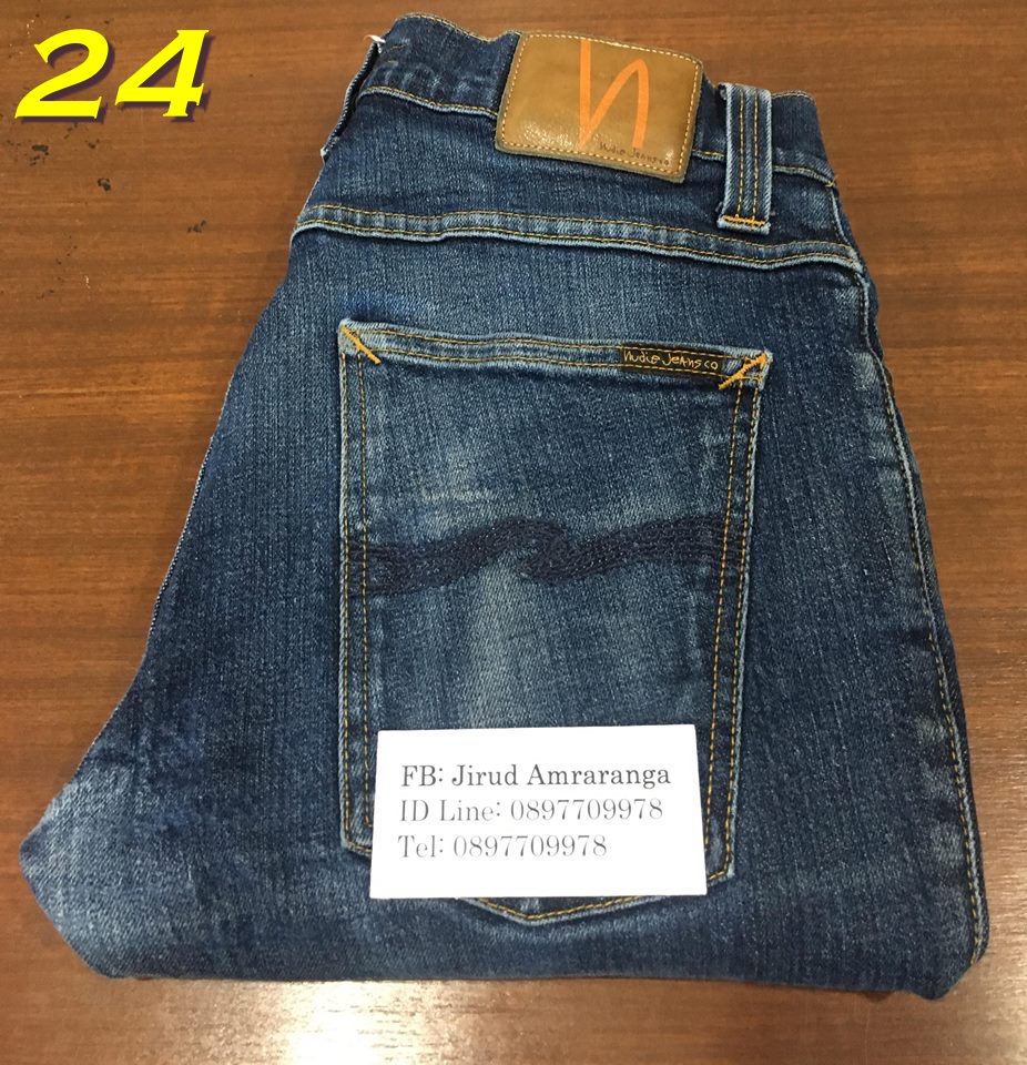 NJ-24 Nudie Jeans มือสอง Grim Tim Org. Dry Navy เอว 32 ยาว 30