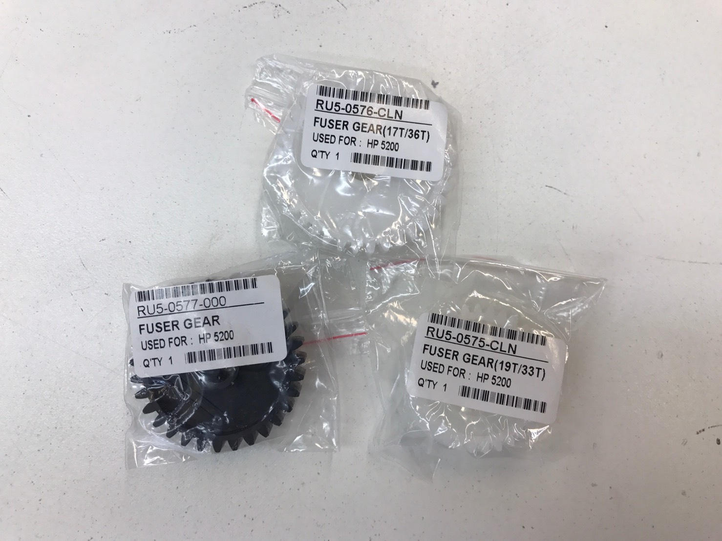 Gear 17T/36T,19T/33T,31T HP LASER 5200