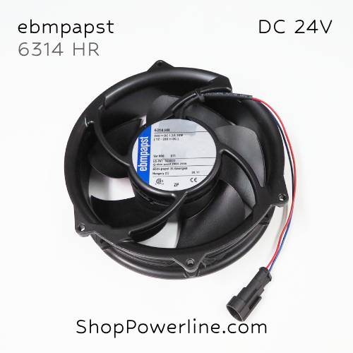 พัดลมใบพัดโลหะ Fan ebmpapst (6314HR) DC24V 172x51mm 1.5A 36W (2wire ABB Plug)