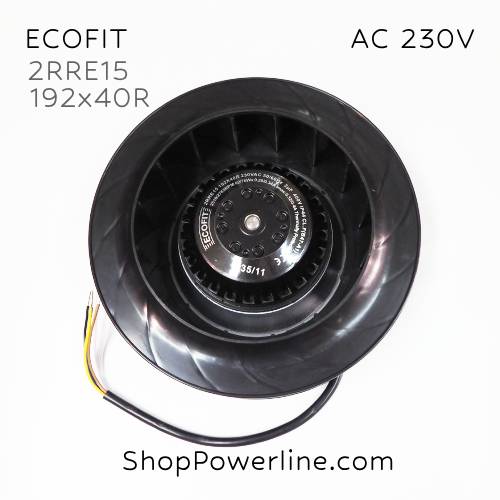พัดลม Fan ECOFIT (2RRE15, B47-A1) AC230V 192x40R 0.28/0.34A (4wire) + Capacitor