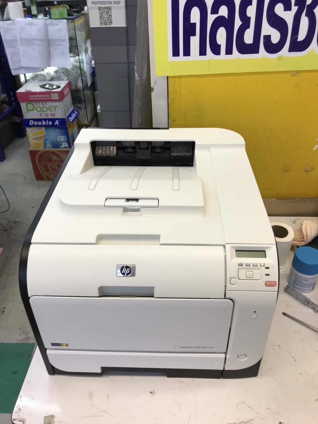 ปริ้นเตอร์มือสอง เครื่องพิมพ์เลเซอร์สี HP LaserJet Pro 400 color M451nw แถมหมึก