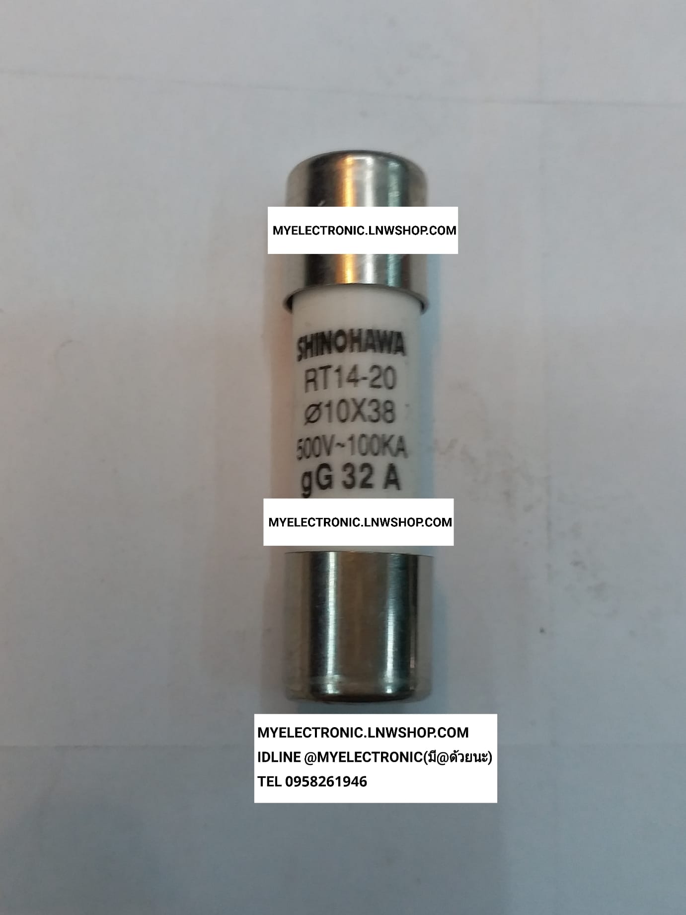 ขาย ฟิวส์32A500V , ฟิวส์10×38MM. ฟิวส์กระเบื้อง FUSE 32A 500V 10×38มม. ฟิวส์ 32A 500V กระเบื้อง เซรามิค ยี่ห้อ Shinohara ราคาตัวละ บาท