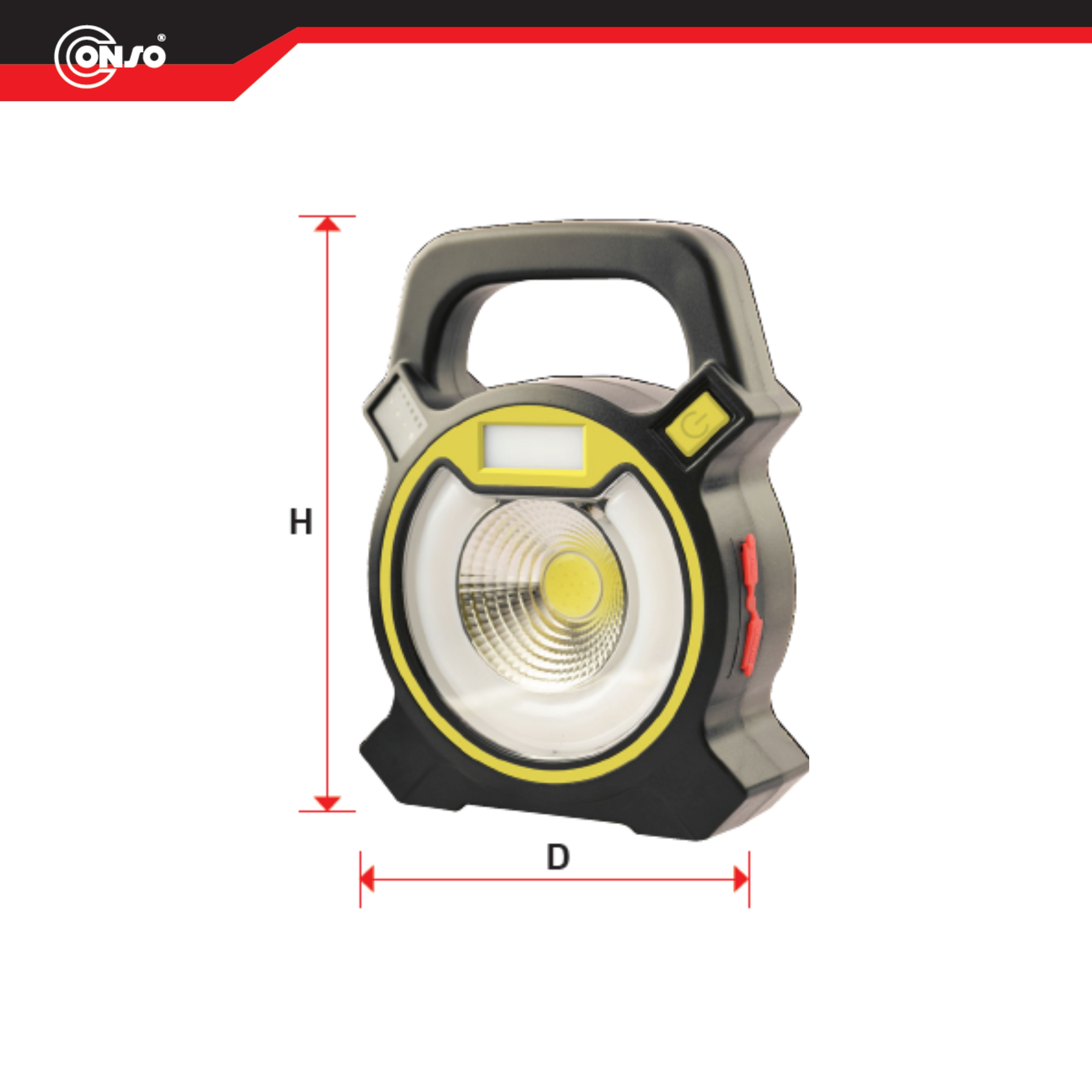 ไฟฉายสปอร์ตไลท์ รูปแบบไฟ 4แบบ CONSO รุ่น CS-FL008