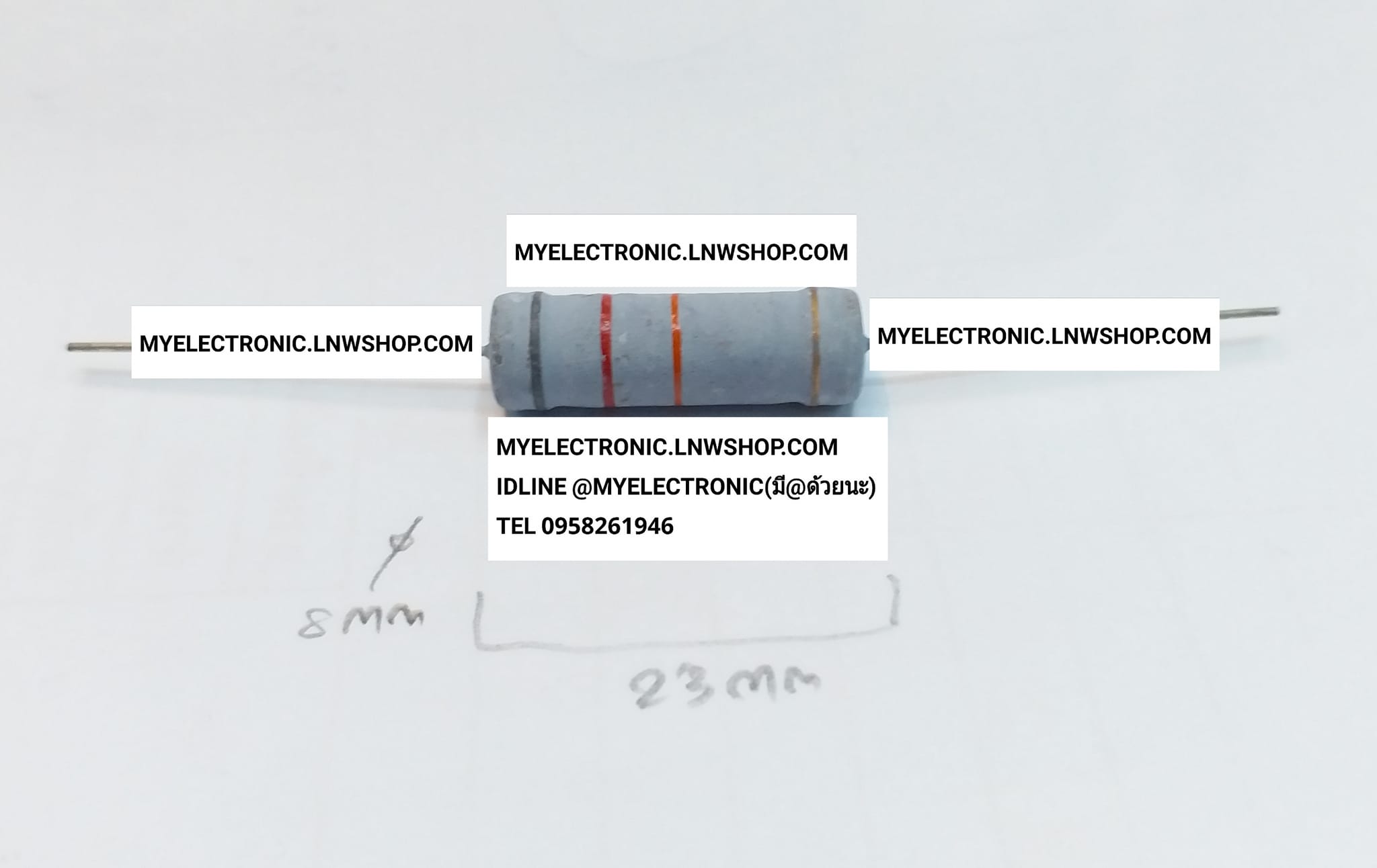 ขาย 82K5W ตัวต้านทานทนความร้อนห้าวัตต์ RESISTOR 5WATT 82K 5W ตัวต้านทาน ชนิด ทนความร้อน ห้าวัตต์ 82K5WATT ชนิด เมทอลออกไซด์ METAL OXSILE ยี่ห้อ ราคา ตัวละ . . . . หน่วย บาท