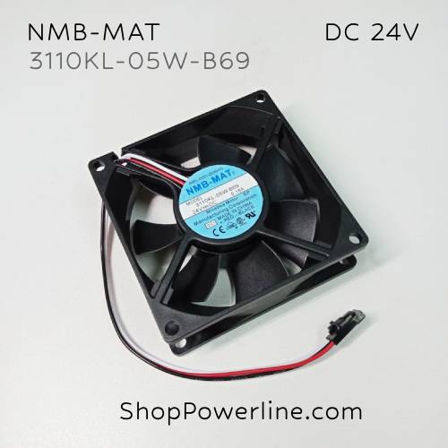 พัดลม Fan NMB-MAT (3110KL-05W-B69, A90L-0001-0530/70) DC24V 80x80x25mm 0.18A (3wire Dupont Plug)