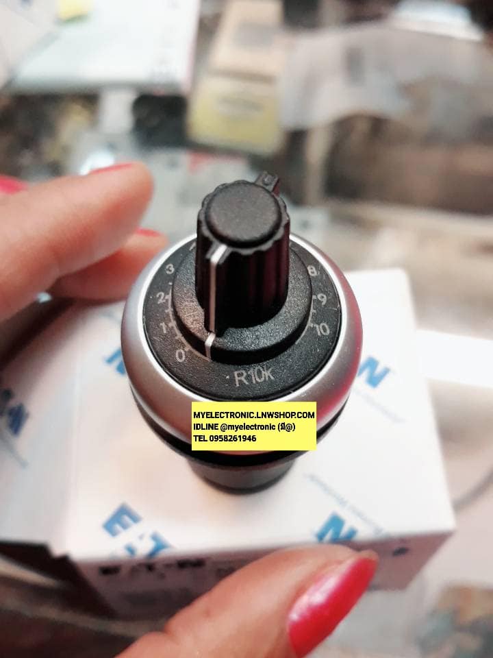 ขาย โวลุ่ม10K รุ่น M22R10K MODEL M22-R10K POTENTIONMETER VR VULOME VARIABLE RESISTOR ยี่ห้อ EATON ราคา ตัวละ . . . . หน่วย บาท
