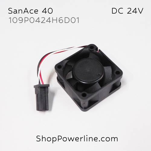 พัดลม Fan SanAce40 (109P0424H6D01) DC24V 40x40x20mm 0.07A (3wire Fanuc Plug)