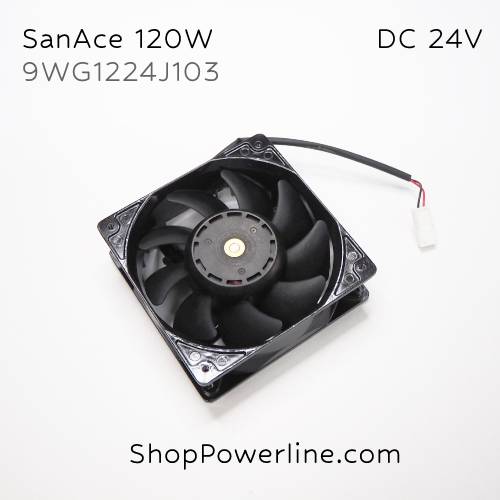 พัดลม Fan SanAce120W (9WG1224J103) DC24V 120x120x38mm 1.0A (2wire White Plug)