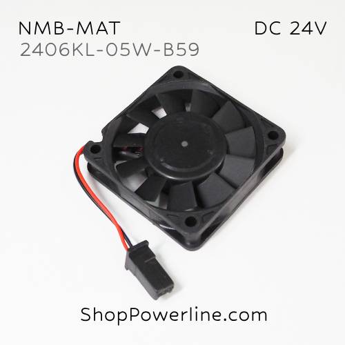 พัดลม Fan NMB-MAT (2406KL-05W-B59, A90L-0001-0511) DC24V 60x60x15mm 0.13A (3wire Fanuc Plug)