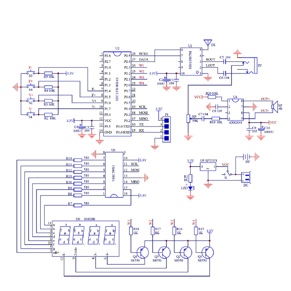 ชุดคิทเครื่องรับวิทยุ FM ใช้ไอซี RDA5807M พร้อมกล่อง