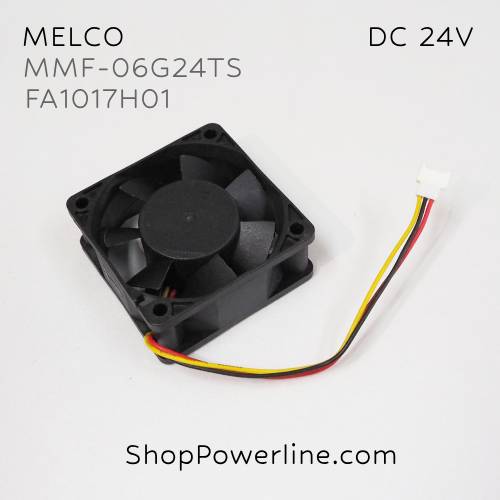 พัดลม Fan MELCO (MMF-06G24TS CM3, FA1017H01) DC24V 60x60x25mm 0.11A (3wire White C3 Plug)