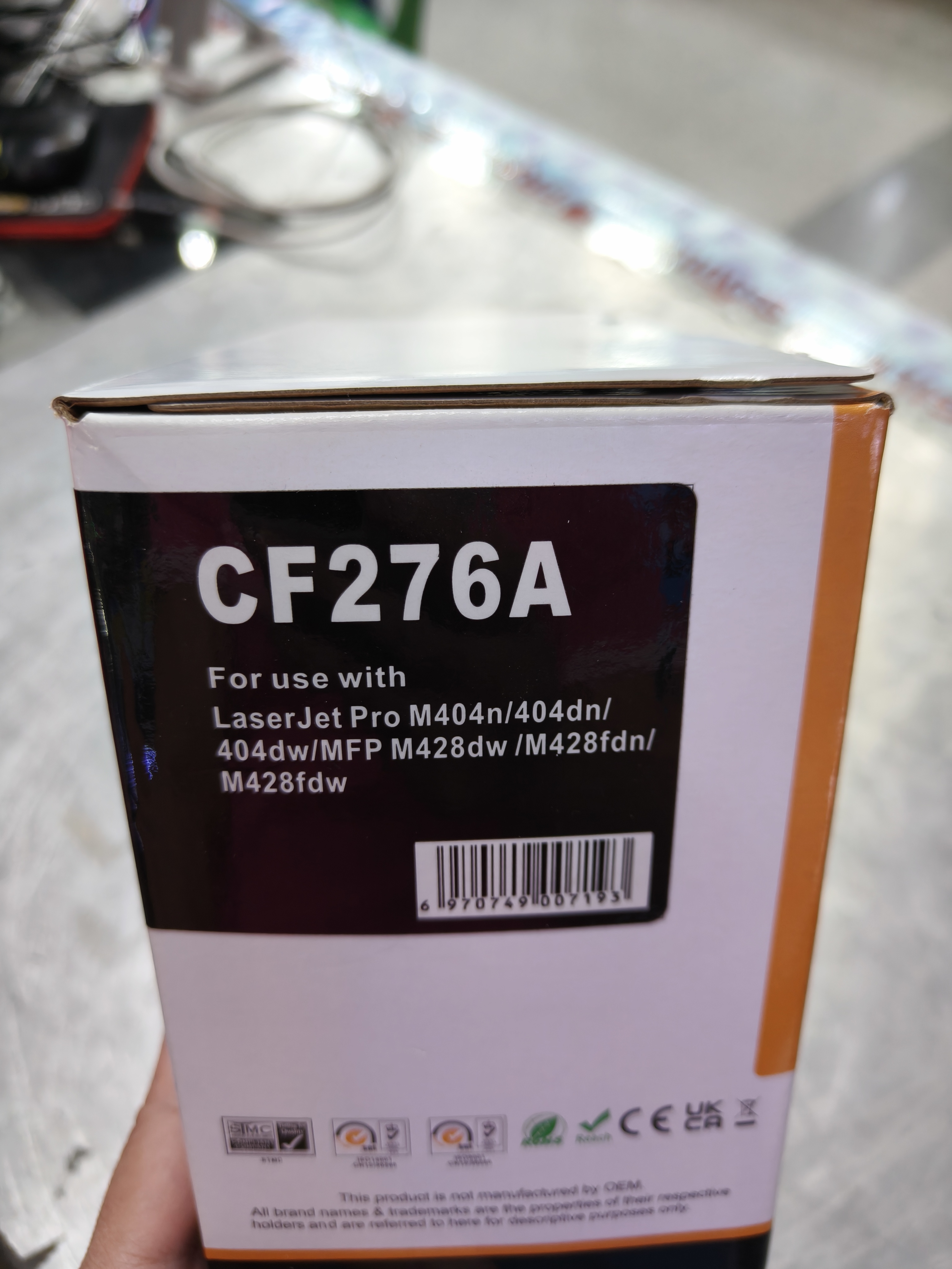 ตลับหมึกเทียบเท่า HP 76A CF276A Black ตลับหมึกโทนเนอร์ สีดำ (แบบไม่มีชิพ)