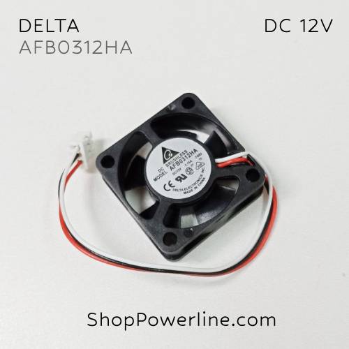 พัดลม Fan DELTA (AFB0312HA) DC12V 30x30x10mm 0.15A (3wire White C2 Plug)