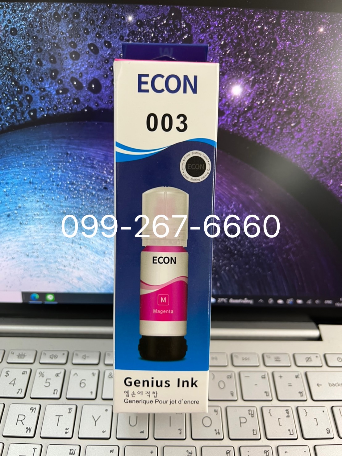 น้ำหมึกสีแดงเทียบเท่า EPSON เบอร์ 003 M