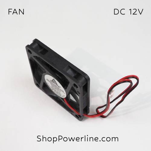 พัดลม Fan DC12V 60x60x10mm (2wire)