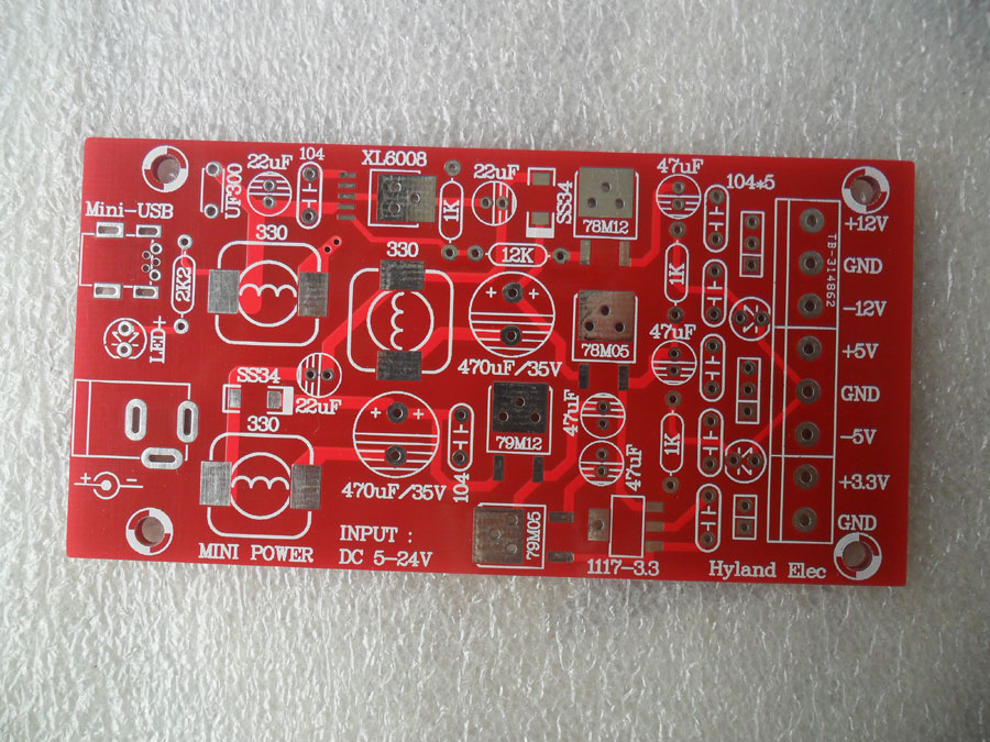 ชุดจ่ายไฟหลาย output สำหรับวงจรกำเนิดความถี่เสียง แบบ DDS 1 ถึง 65,535 KHz (แบบยังไม่ได้บัดกรี)