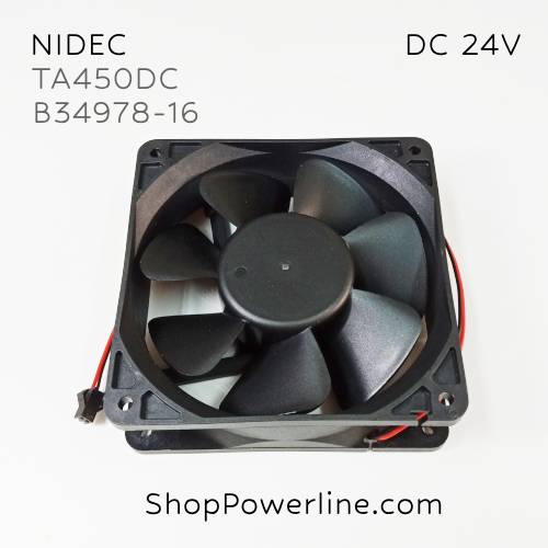 พัดลม Fan NIDEC (TA450DC B34978-16) DC24V 120x120x38mm 0.41A (2wire Black Plug)