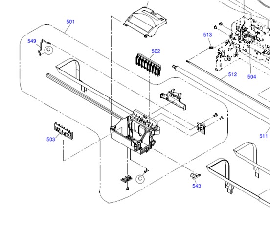 "ฐานรองหัวพิมพ์" CARRIAGE SUB ASSY EPSON PHOTO1390 "ตำแหน่งที่ 501"