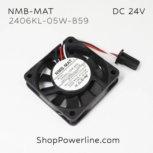 พัดลม Fan NMB-MAT (2406KL-05W-B59, A90L-0001-0511) DC24V 60x60x15mm 0.13A (3wire Fanuc Plug)