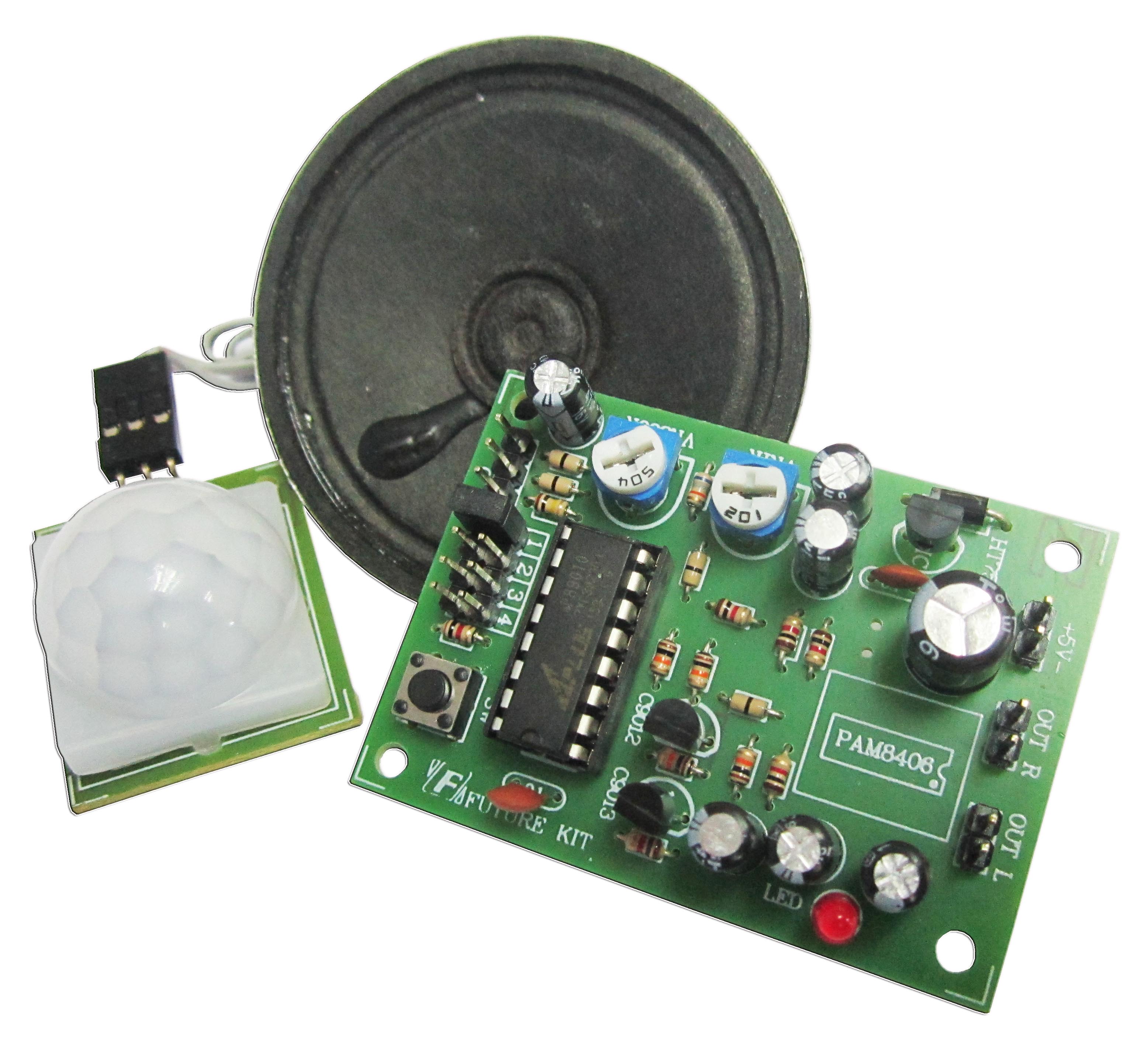 FA518ชุดBACKING DOG ALARM SENSER วงจรสุนัขเฝ้าบ้านใช้ PIR CENSORชุดสำเร็จประกอบลงปริ้นแล้วยี่ห้อFUTURF KITราคาชุดละ