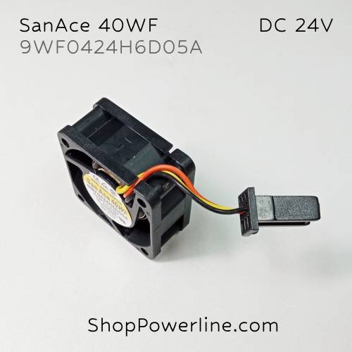 พัดลม Fan SanAce40WF (9WF0424H6D05A, A90L-0001-0551#A) DC24V 40x40x20mm 0.08A (3wire Fanuc Plug)