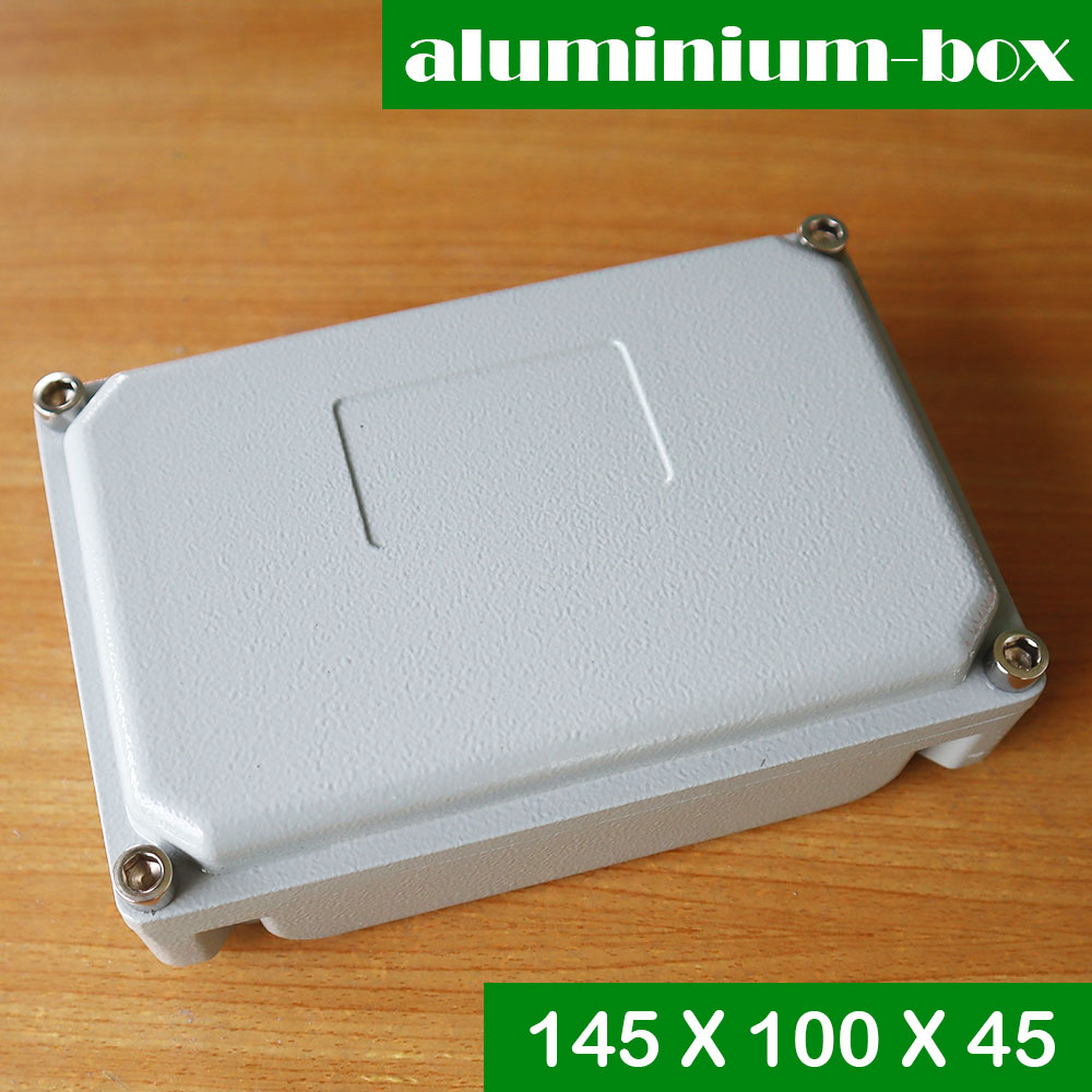 กล่องอลูมิเนียมกันน้ำ IP66 สีเทา ขนาด 145 X 100 X 45 มม.