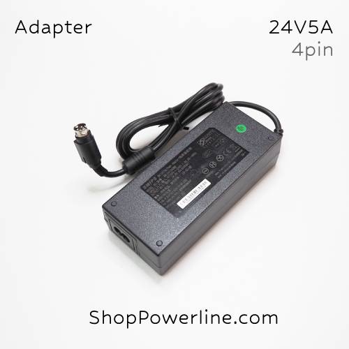อะแดปเตอร์ Adapter Printer 24V 5A (4Pin)(Dual Pin Top+, Buttom-) SM/PS