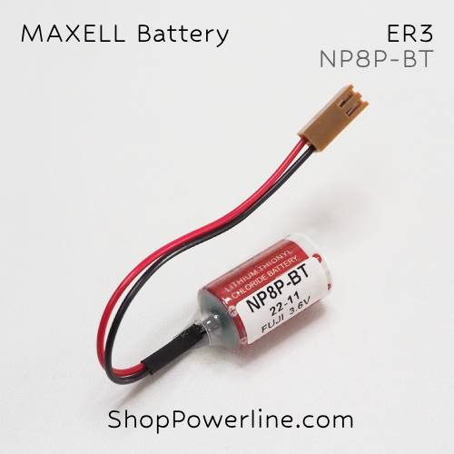 แบตเตอรี่ Battery Maxell (ER3, NP8P-BT) 3.6V (Brown Long Plug)