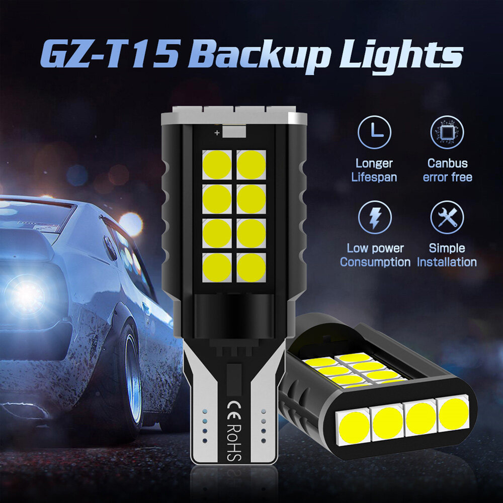 GZ ไฟถอย LED ขั้ว T15 3030LAMP BEADE 20SMD 2200LM 15W หลอดไฟถอย