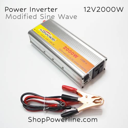เครื่องแปลงไฟ Power Inverter 12VDC to 220VAC 2000W (Modified Sine Wave)
