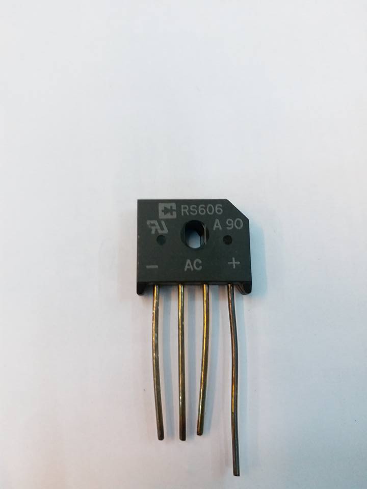 RS606ไดโอดบริดจ์เร็กติไฟร์6A600Vตัวถังขาเรียง4ขาdiode bridge rectifierราคาตัวล่ะ