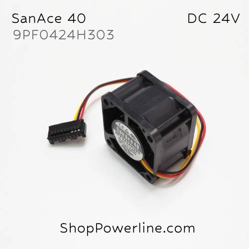 พัดลม Fan SanAce40 (9PF0424H303, A90L-0001-0580#A) DC24V 40x40x28mm 0.095A (3wire Fanuc Special Plug)