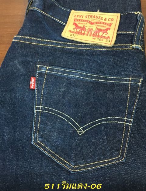 6. สภาพใหม่-Levi’s 511 ริมแดง Mexico เอว 32 ยาว 33