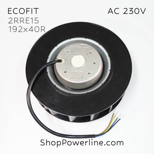 พัดลม Fan ECOFIT (2RRE15, B47-A1) AC230V 192x40R 0.28/0.34A (4wire) + Capacitor