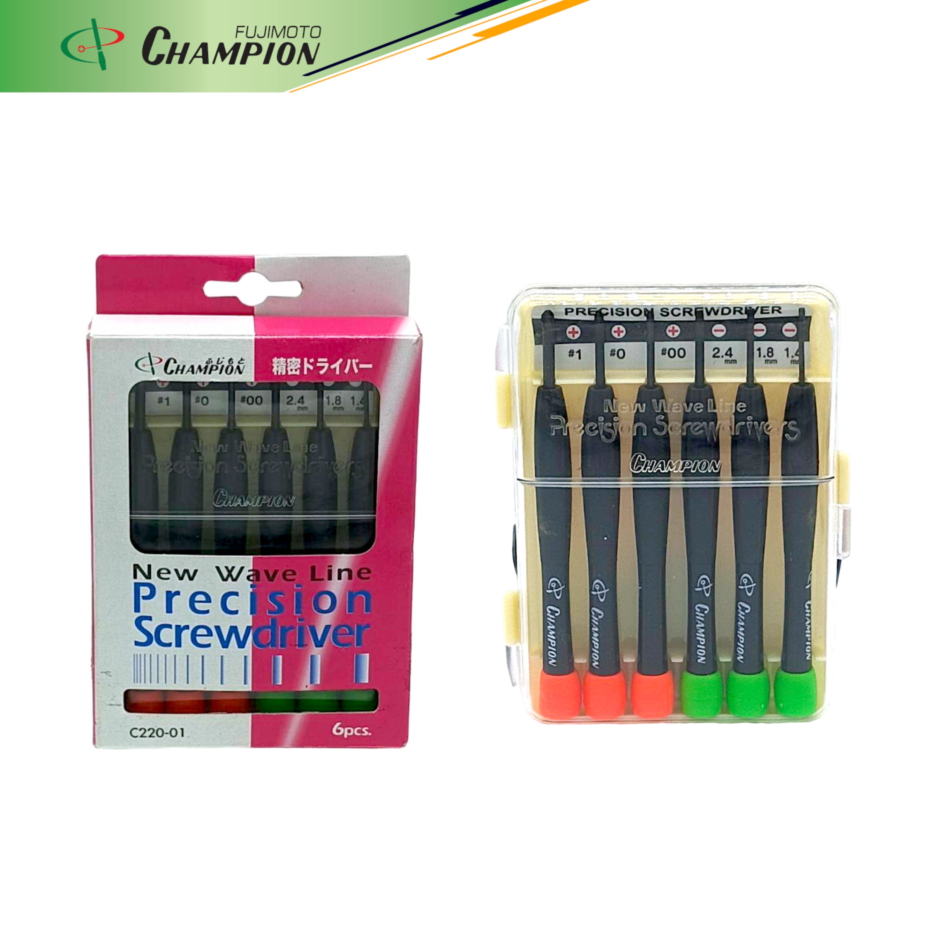 ไขควงซ่อมนาฬิกา ชุดไขควงซ่อมนาฬิกาด้ามพลาสติก 6 ชิ้น CHAMPION C220-01