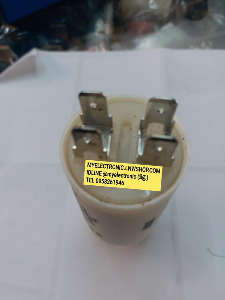 ขาย 6.3UF450V AC BRAND ยี่ห้อ DUCATI ก้น น็อต M8 ดูกาตี้ ทรงกระบอก พลาสติก สีขาว ขนาดเส้นผ่านศูนย์กลาง อ้วน32MM.สูง55MM.สูงรวมขั้ว68MM. CAPACITOR CAP-RUN คาปาซิเตอร์ รัน แคปรัน 6.3UF425/475V ACราคา ตัวละ . . . หน่วย บาท