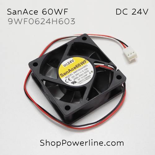 พัดลม Fan SanAce60WF (9WF0624H603, A90L-0001-0576) DC24V 60x60x20mm 0.15A (3wire White B2 Plug)