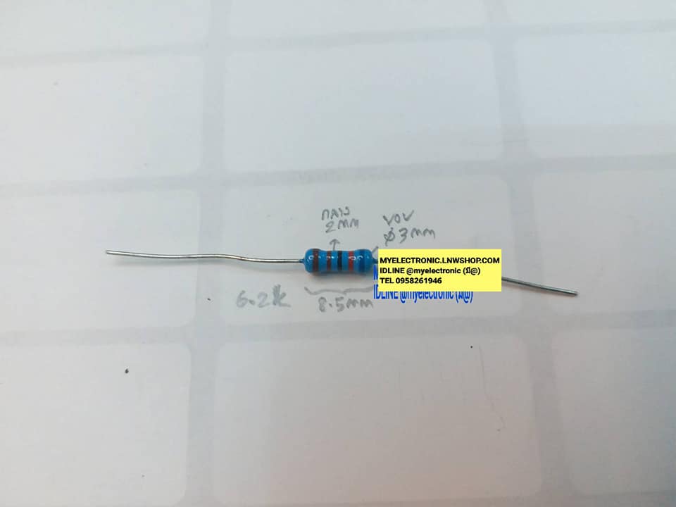 R6.2K OHM1/2W1%ตัวต้านทาน6.2เคโอห์ม