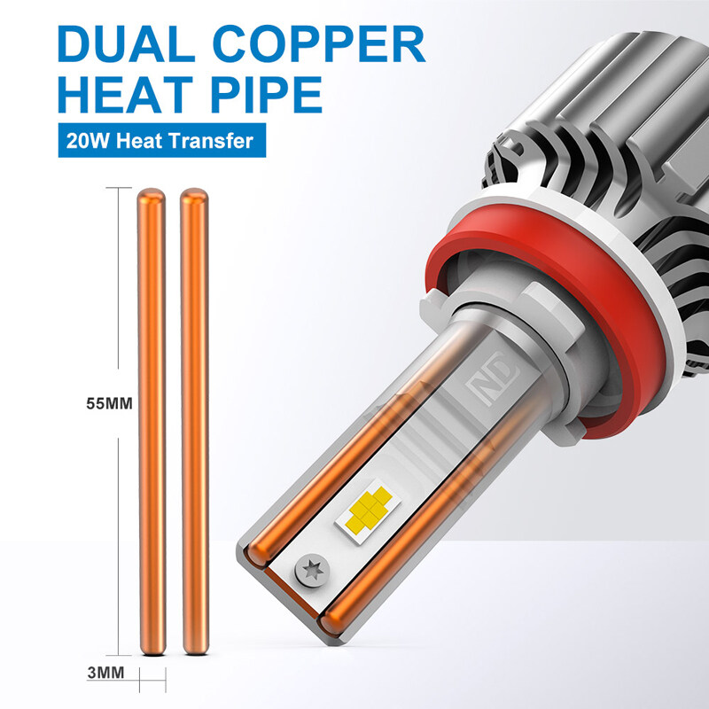 NAOEVO รับประกัน 3 ปี ND Spider หลอดไฟหน้ารถยนต์ LED 140W 20000LM 6500K